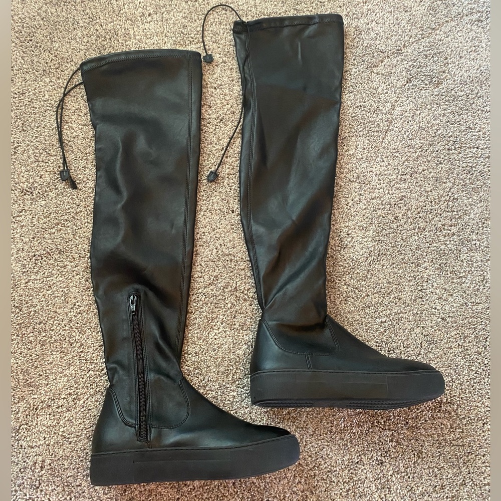 J Slides Petra Leather Over the Knee Boots 6
